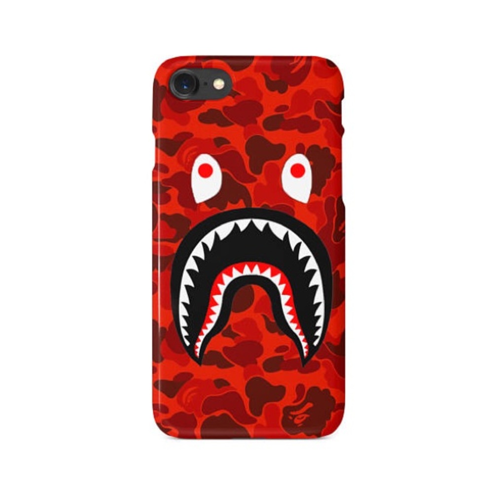 Red Camo Bape Shark Mouth for all iPhones!